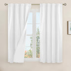 54 Inch Natural 100% Blackout Linen Curtains by LAMIT