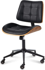 Home Office Desk Chair with Wheels, Adjustable Height Armless Office Chair - Image 8