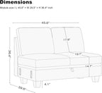 Belffin 45.6” Chenille Loveseat Module - Image 3