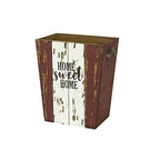Small Wood Trash Can Wastebasket, Farmhouse Rectangular Garbage Can Waste Basket by TIMRIS