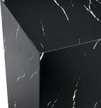 16'' Cube Coffee Table with Marble Stone Pattern, Square No Assembly End Table - Image 7