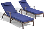 Outdoor Chaise Lounge Chairs Set of 2 by Unknown
