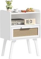 Lerliuo Rattan Nightstand, Bedside Table by Lerliuo