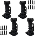 Jiozermi 4 Pack Black Plastic Cabinet Legs, Adjustable Furniture Feet - Image 5