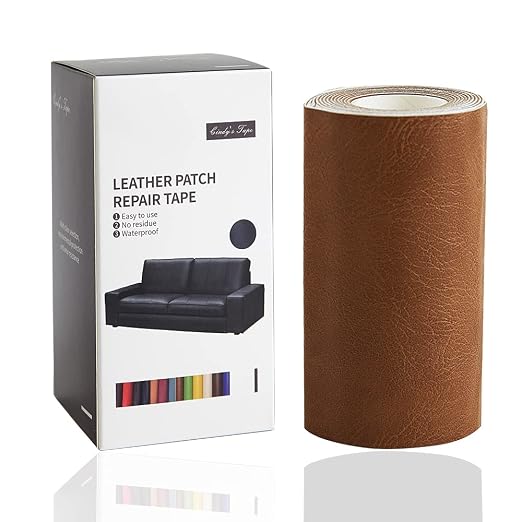 Leather Repair Tape kit Patch Heavy Duty, Retro Camel 4x60inch Self Adhesive by Cindy%27s+Tape
