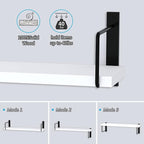 Floating Shelves, 24 Inches Easy to Install Wall Mounted Shelves, Rustic Wood - Image 5