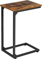 AMHANCIBLE C Shaped End Table, Slide Under Couch Table by AMHANCIBLE