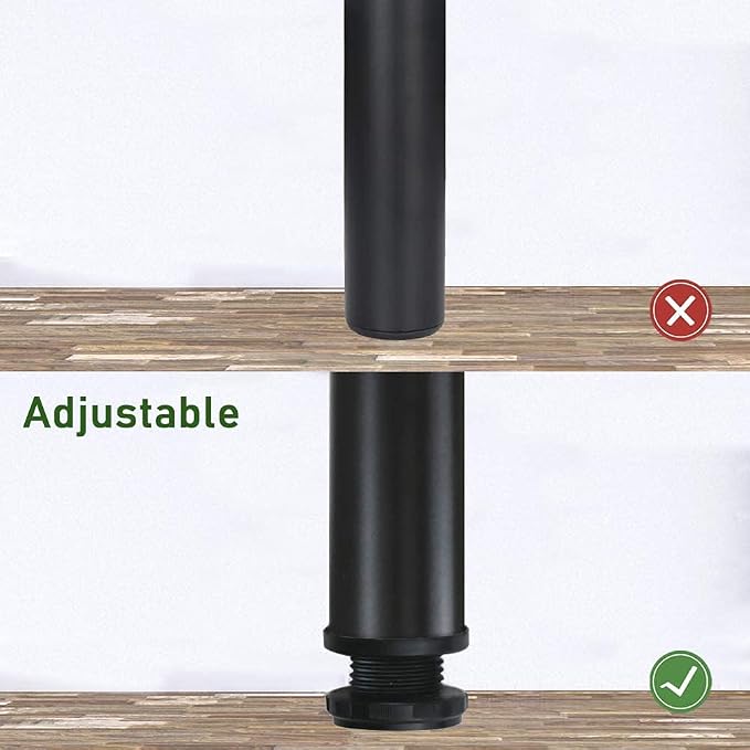 QLLY 26 inch Adjustable Metal Desk Legs, Heavy Duty Furniture Table Legs - Image 4