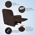 PureFit Stretc Recliner Chair Covers Fleece Soft Couch Covers - Image 3