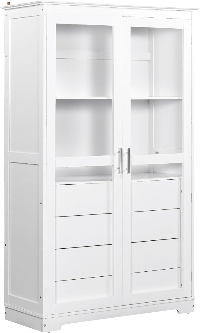 VilroCaz 75'' Tall Kitchen Pantry, Wood Freestanding Kitchen Storage Cabinet - Image 6