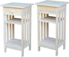 International Concepts Unfinished Mission Telephone Stand - Image 15