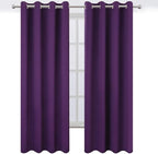 Blackout Curtains 52 x 90 Inch Long Purple Curtains Set of 2 Panels Room - Image 2