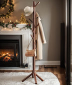 Pipishell Sturdy Wooden Coat Tree - Image 8