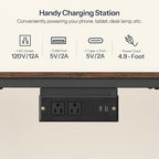 HOOBRO TV Stand with Charging Station to 55 Inches, LED Entertainment Center - Image 5