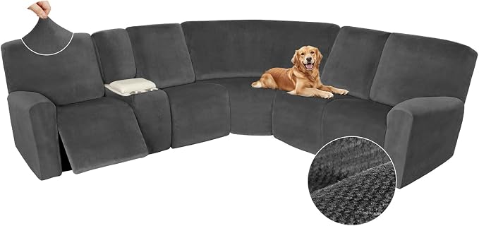 Arfntevss Sectional Recliner Couch Covers Velvet Washable Corner Sectional Sofa by Arfntevss