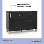 Storkcraft California 6-Drawer Double Dresser - Image 6