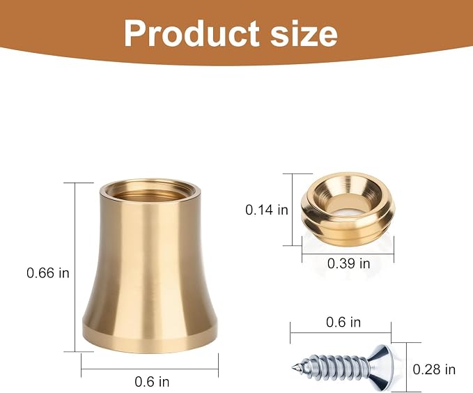 Brass Cutting Board Feet，Chopping Board Feet Set - Image 2