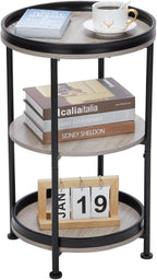Dulcii Side Table, Round End Table by Zexvida