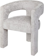 Jofran Gwen Jacquard Upholstered Accent Chair, Modern Luxury Plush Sculptural - Image 4