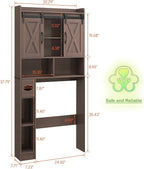 Vabches Over The Toilet Storage Cabinet, Farmhouse Storage Cabinet Over Toilet - Image 2