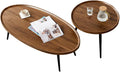 Nesting Coffee Table Set of 2, Walnut Coffee Tables by Unknown