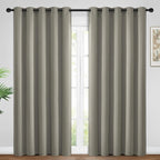 Yakamok Room Darkening Curtains 62x84 inch Length Taupe-Living Room | 2 panels by Yakamok