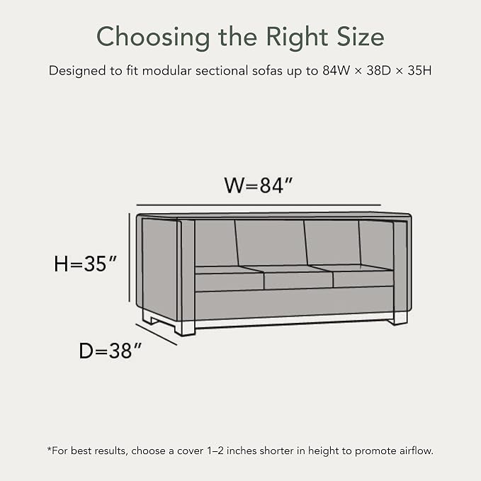 Covermates Ultima Outdoor Modular Sectional Sofa Cover – Heavy-Duty Patio - Image 2