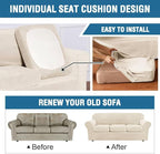 H.VERSAILTEX High Stretch Sofa Slipcover 4 Piece Cover Velvet Furniture - Image 6