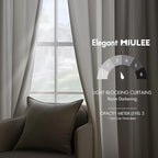 MIULEE White Velvet Curtains 52x84 inches Luxury Room Darkening Curtains | - Image 5
