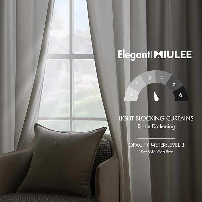 MIULEE White Velvet Curtains 52x90 inches Luxury Room Darkening Curtains | - Image 5
