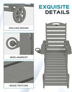 Ciokea Outdoor Lounge Chair Set of 4, All Weather Patio Chaise Lounge Chairs - Image 5