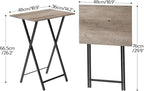 HOOBRO Folding TV Tray Tables, Industrial Snack Tables - Image 3