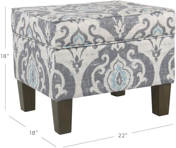 Homepop Home Decor |K7646-A750 | Upholstered Modern Rectangular Storage Ottoman - Image 3