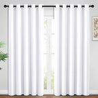 Yakamok Room Darkening Curtains 62x96 inch Length Pure White-Living Room | 2 by Yakamok