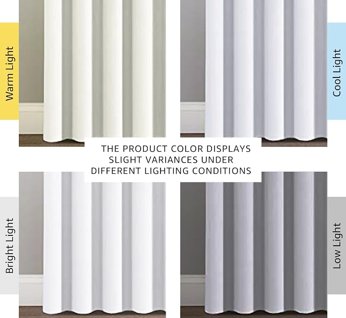 H.VERSAILTEX Patio White Curtains 100x84 Inches - Image 3