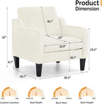 VINGLI Mid Century Modern Accent Chairs - Image 2