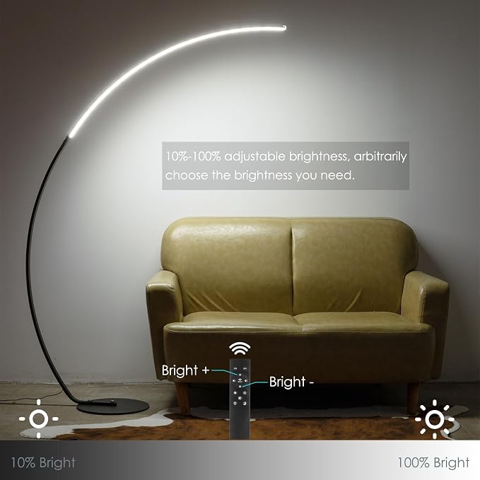 NUÜR Arc Floor Lamp, Arched Bright Floor Lamps - Image 3