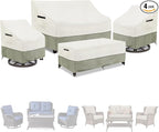 Patio Furniture Covers 4 Piece Set, 600d Heavy Duty Outdoor Furniture Covers by LSongSKY