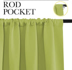 NICETOWN Blackout Curtains for Bedroom, Fresh Green, 1 Pair, 70 by 63-inch - Image 2