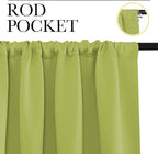 NICETOWN Blackout Curtains for RV Windows, Fresh Green, 2 Panels, Room - Image 2