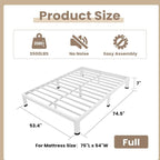 ROIL 7 Inch White Full Bed Frame - Image 2
