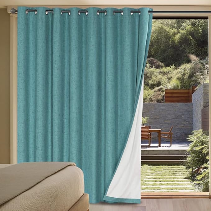 H.VERSAILTEX Linen Blackout Curtains Durable Thick Textured Linen Look 100% by HVERSAILTEX