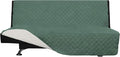Easy-Going Reversible Couch Cover, Large Futon Sofa, Cyan/Ivory | Machine by Easy-Going