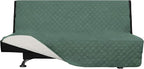 Easy-Going Reversible Couch Cover, Large Futon Sofa, Cyan/Ivory | Machine by Easy-Going