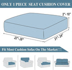 LA MEACK Couch Cushion Cover Seat Cushion Cover Stretch Armchair Cover Separate - Image 6