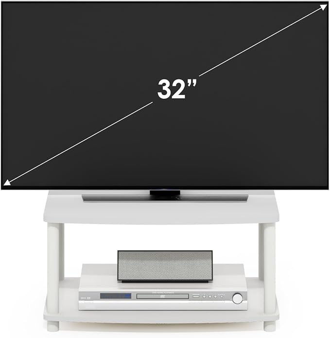 Furinno Turn-N-Tube TV Riser Stand, 2-Tier Small Elevated No Tools TV Stand - Image 8