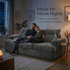 85" Corduroy 3 Seater Sofa in a Box, High-Density Foam Couch, No Assembly - Image 7