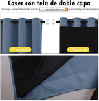 NICETOWN Insulated 100% Blackout Curtains, Noise Reducing Performance Drapes - Image 5