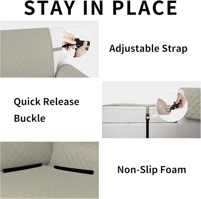Easy-Going Reversible Couch Cover, Chaise Lounge, Water Resistant Furniture Mat - Image 3