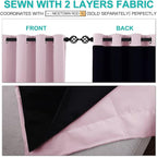 NICETOWN 100% Blackout Curtains 45 inches Long, 2 Thick Layers Completely - Image 4